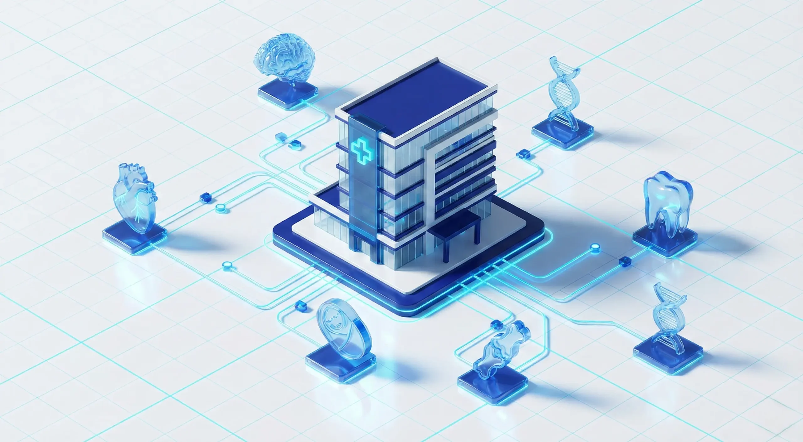 Comprehensive digital marketing strategy for multi specialty hospitals connecting patients to departments.