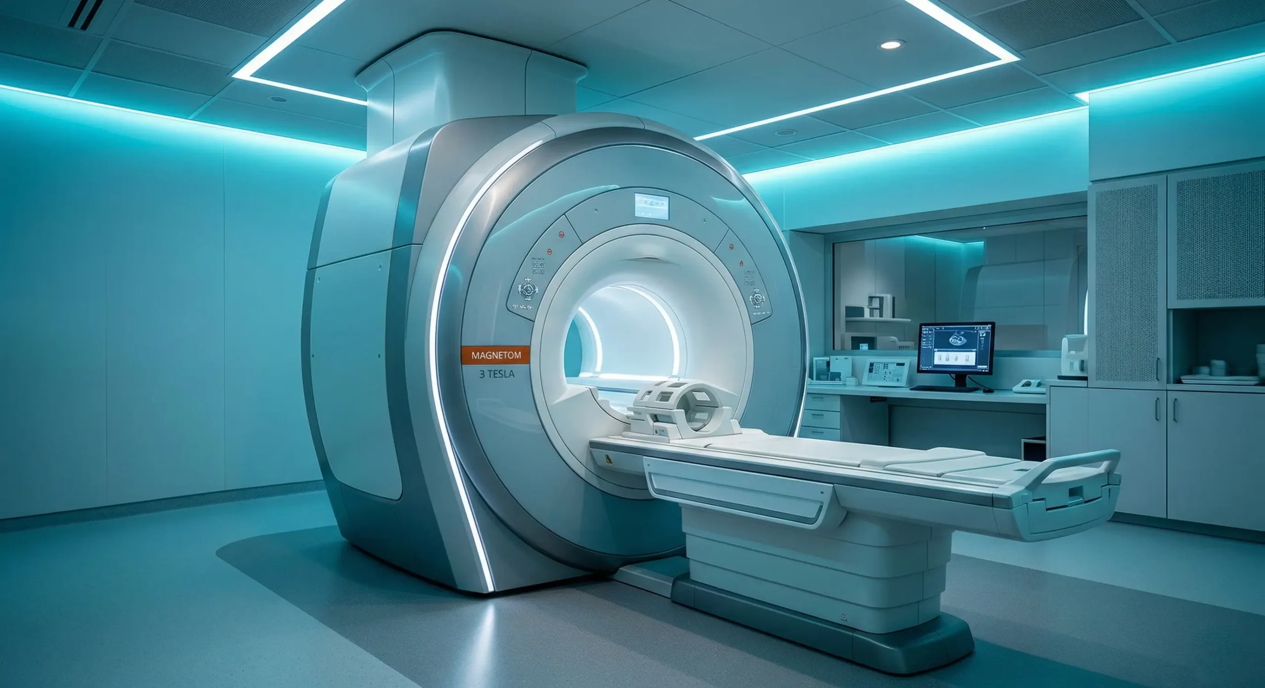 High-quality authentic hospital photography of modern medical equipment for website design